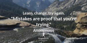 Learn, change, try again