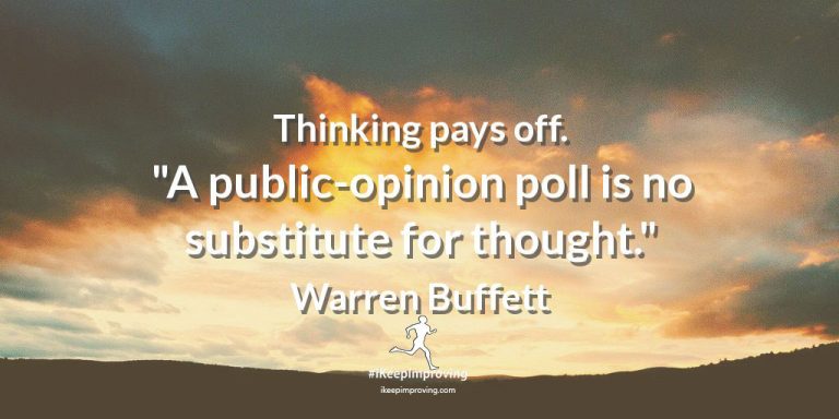 Thinking pays off