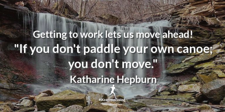 Getting to work lets us move ahead!