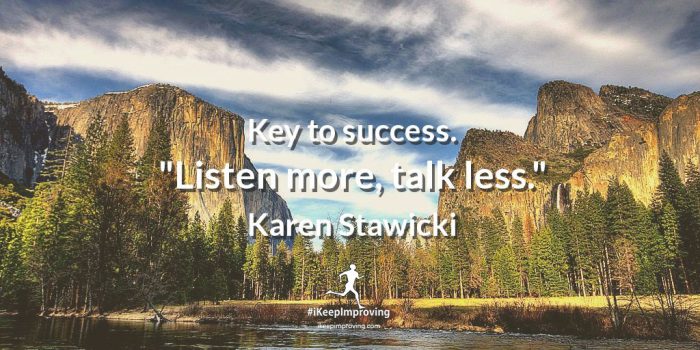 Key to success.
