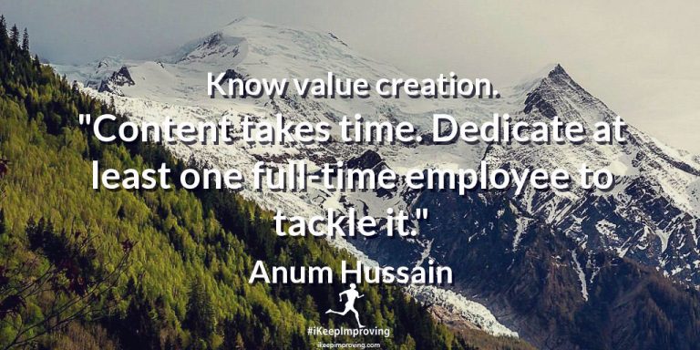 Know value creation.