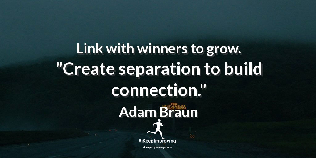 Link with winners to grow.