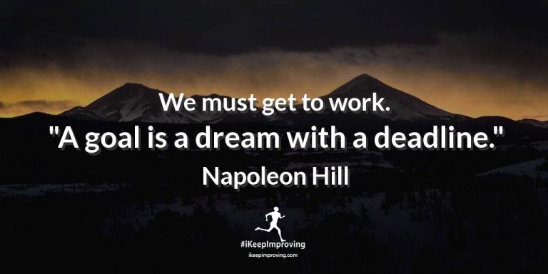 We must get to work.