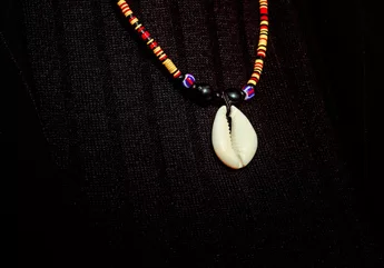 Cowry on a necklace